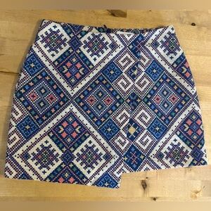 NWT Anniewear Ethic woven jacquard faux wrap skirt